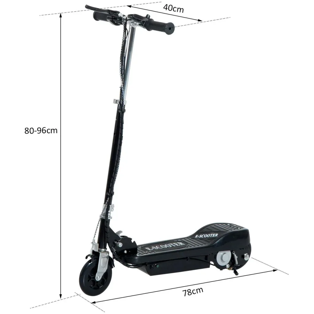E-Scooter Kinderroller Cityroller 120W klappbar Schwarz