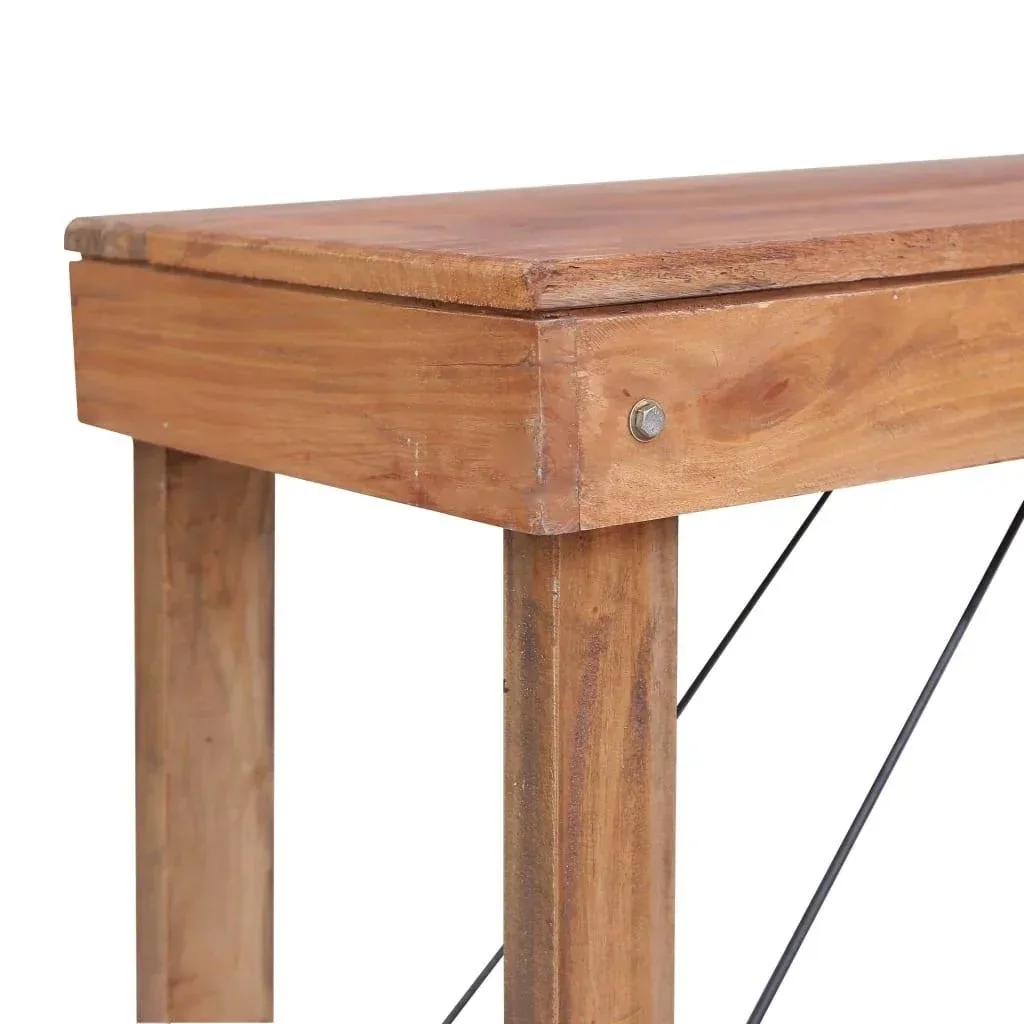 Wandtisch klappbar 130x40x80 cm Massivholz aus recyceltem Holz