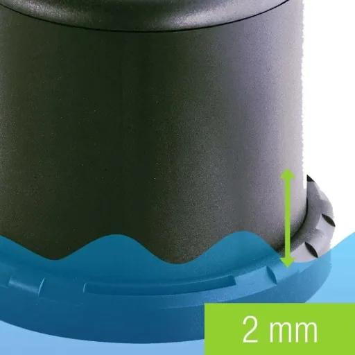 Flachwasser-Tauchpumpe E 160 NA, Ansaugung bis 3 mm, 90 Watt INCL-Gartenschlauch 15m, Düse, Armaturen und Hahn 1".
