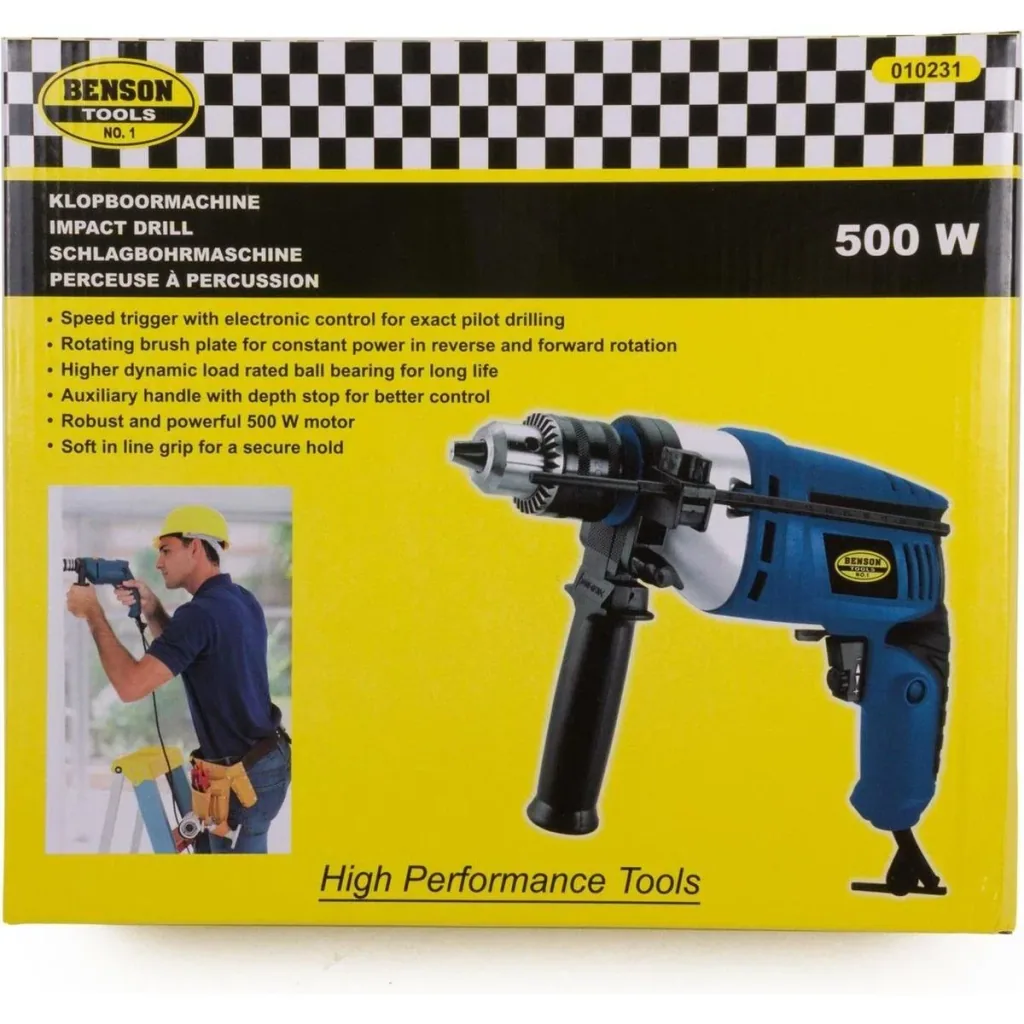 Schlagbohrmaschine - 500W - 1,8m Kabel