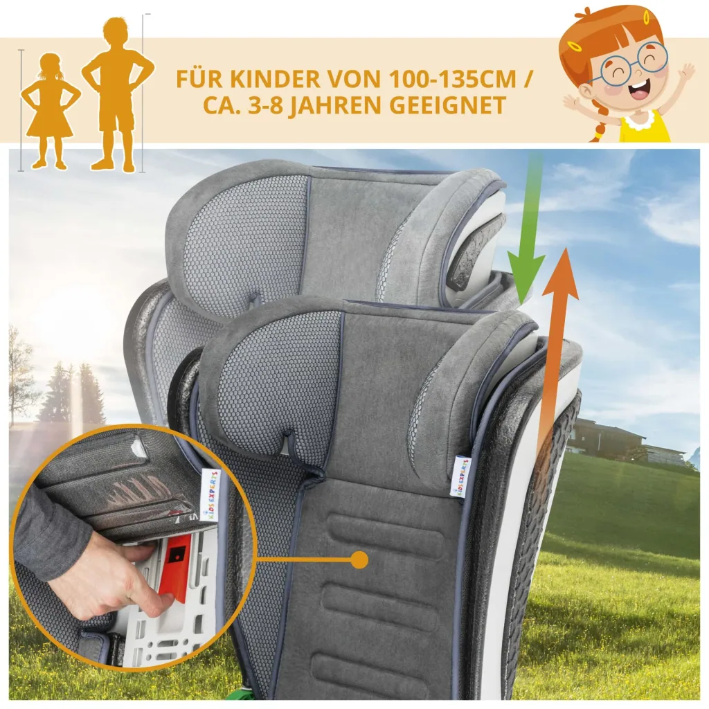Kindersitz Noemi, klappbarer Auto-Kindersitz, anthrazit
