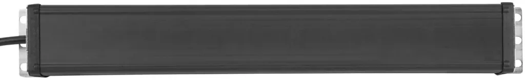 Steckdosenleiste Premium-Line 8-fach, 19" Format ideal für Serverschränke, mit Kaltgerätstecker, schwarz/grau