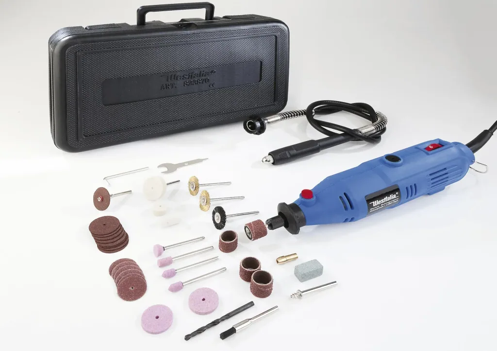 Elektrisches Mini Bohr-u. Fräswerkzeug mit 40-teiligem Zubehör im Koffer
