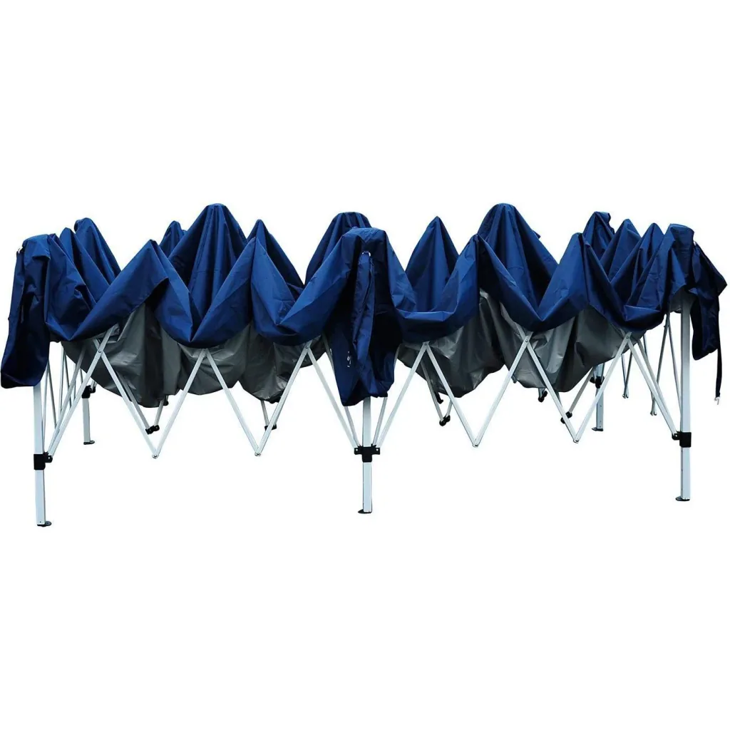 3x6m Faltpavillon Partyzelt Gartenzelt inkl. 4 Seitenteile Blau