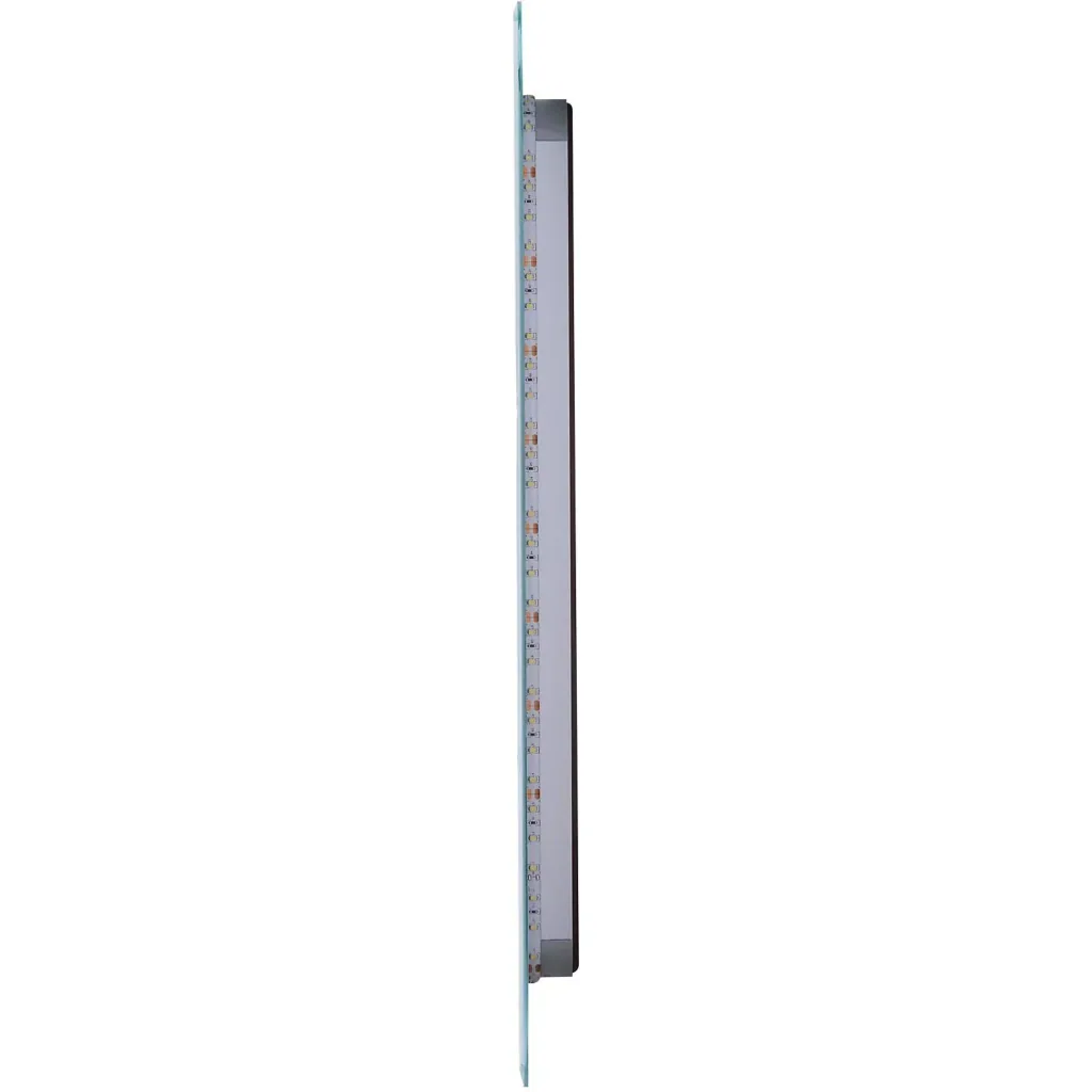 LED Badspiegel Badezimmerspiegel Wandspiegel Touchschalter Vergrößung Alurahmen Silber 80 x 3 x 60 cm