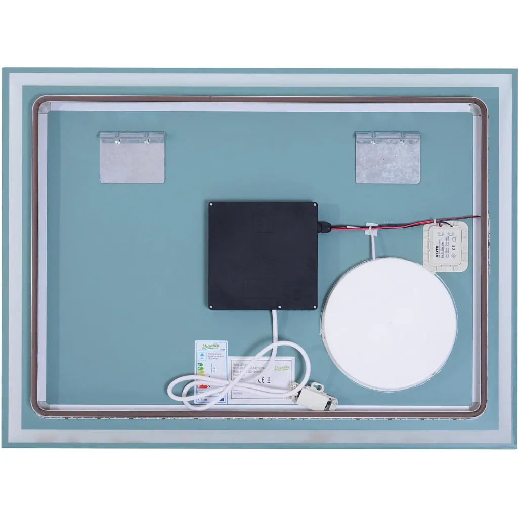 LED Badspiegel Badezimmerspiegel Wandspiegel Touchschalter Vergrößung Alurahmen Silber 80 x 3 x 60 cm