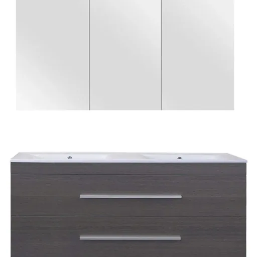 Badezimmermöbel Style 120cm - schwartz Eiche