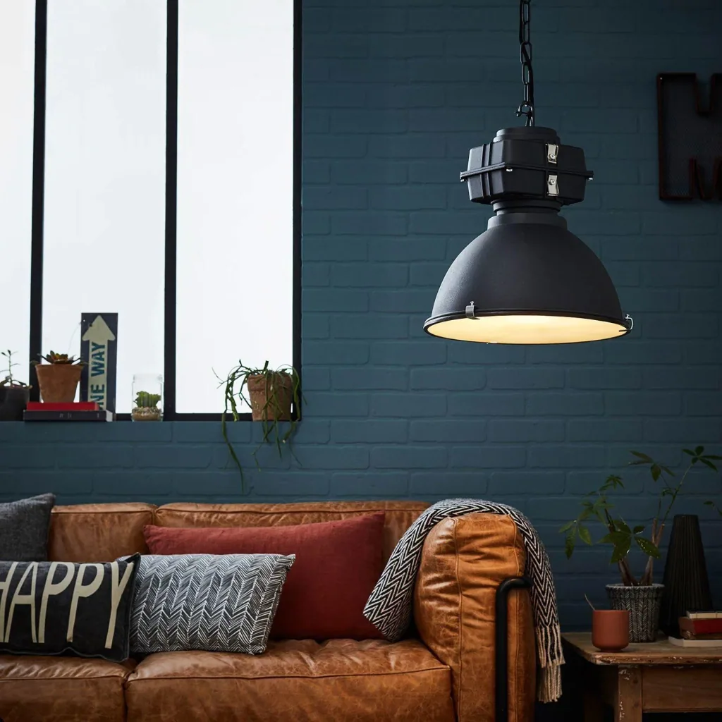 2x Industriehängeleuchte Anouk 93678/70 Beton 40cm inkl. 2x Warmlampen