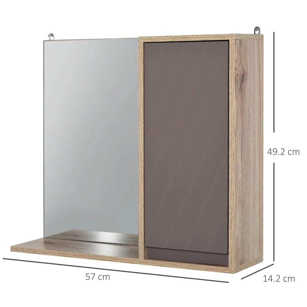 Badezimmer-Spiegelschrank, grau