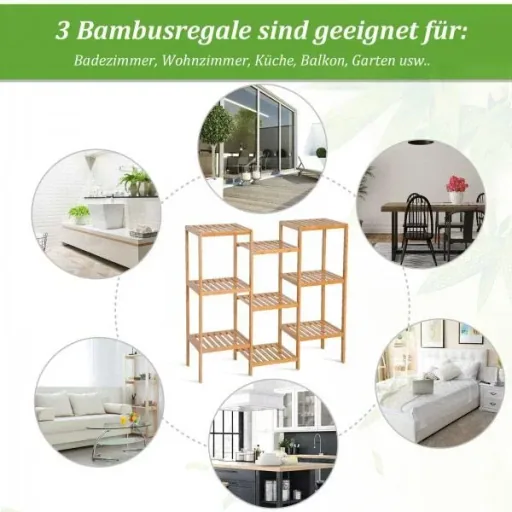 Badregal mit 9 Ablagen