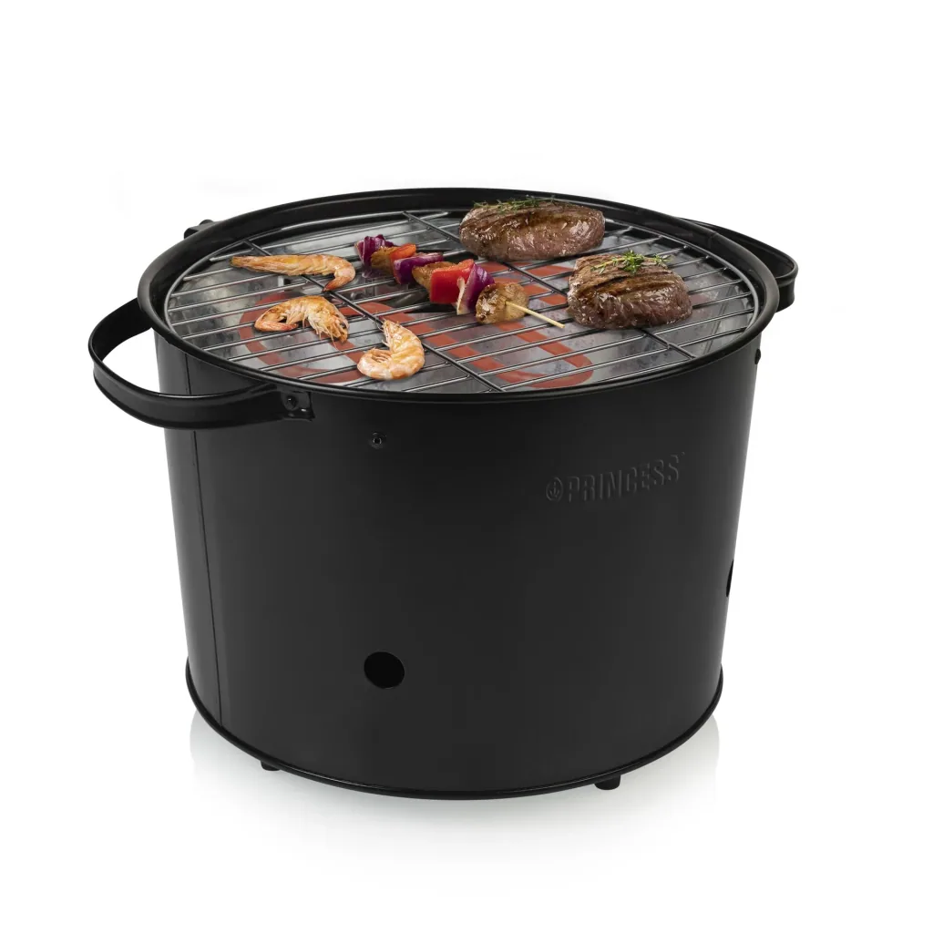 2in1 Hybrid Elektro- und Holzkohlegrill,1400 Watt