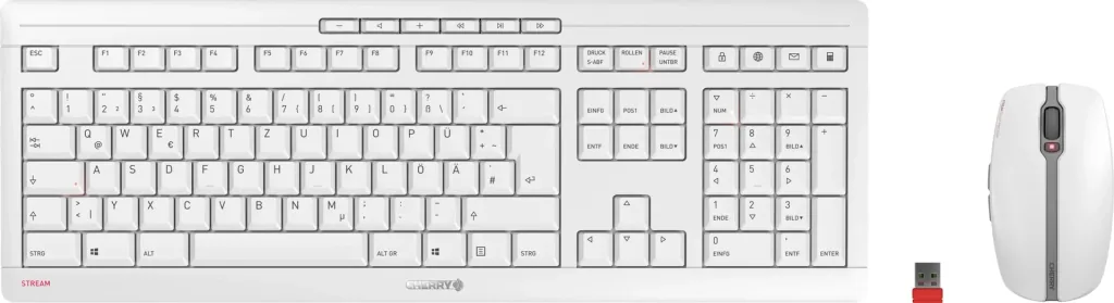 Kabelloses Tastatur-Maus-Set STREAM DESKTOP grau
