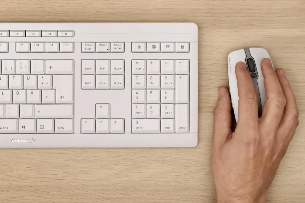 Kabelloses Tastatur-Maus-Set STREAM DESKTOP grau