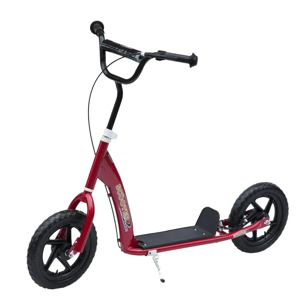 Kinderroller Scooter Tretroller Cityroller Kinder Roller Kickboard 12 Zoll Rot 120 x 52 x 80-88 cm