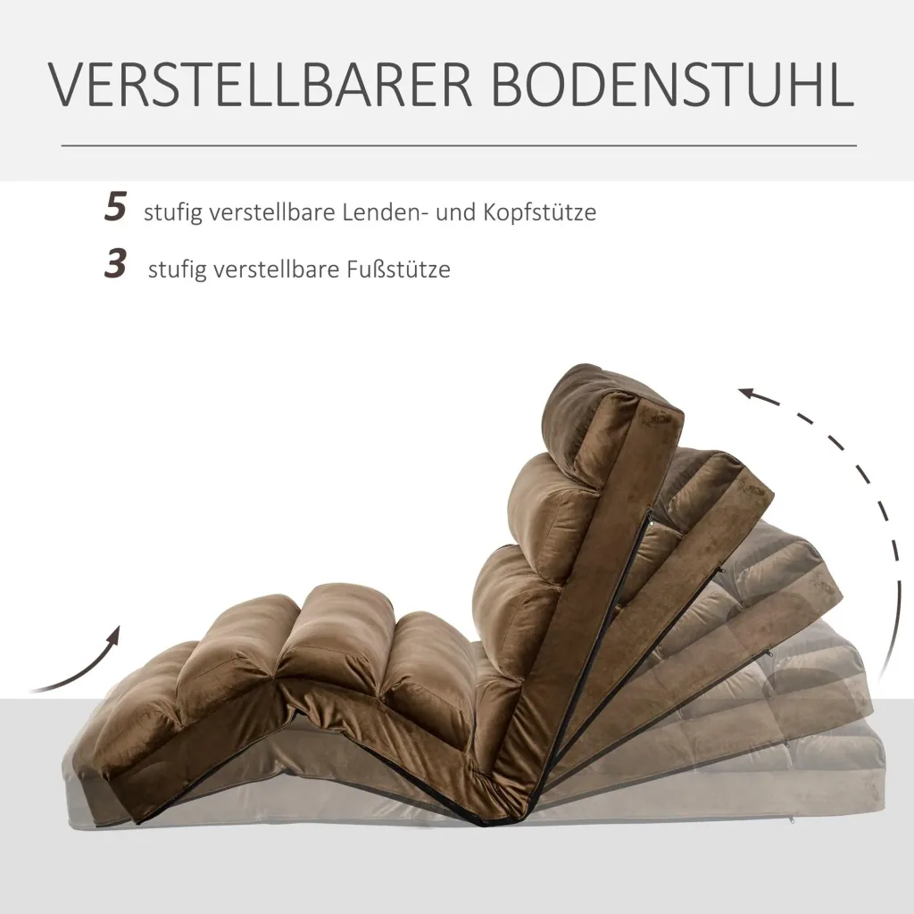 Schlafsessel Klappmatratze Faltmatratze verstellbar Braun