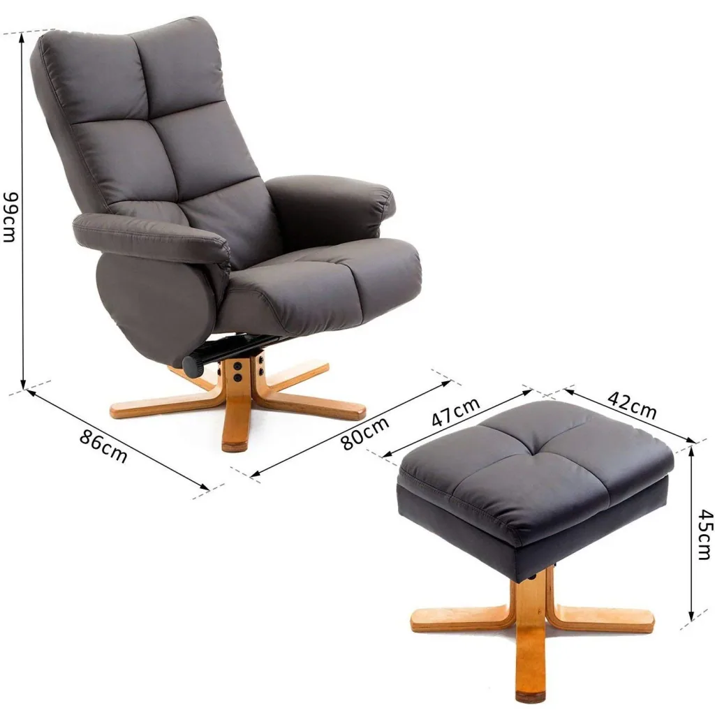 Relaxsessel Fernsehsessel mit Hocker Liegefunktion Braun