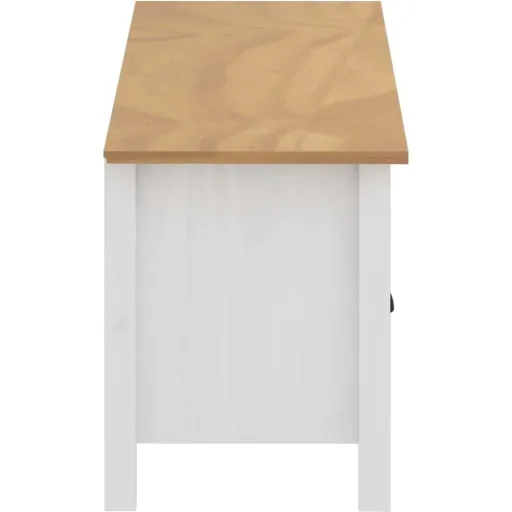 TV-Schrank Hill Range 110x40x47 cm Kiefer massiv weiß