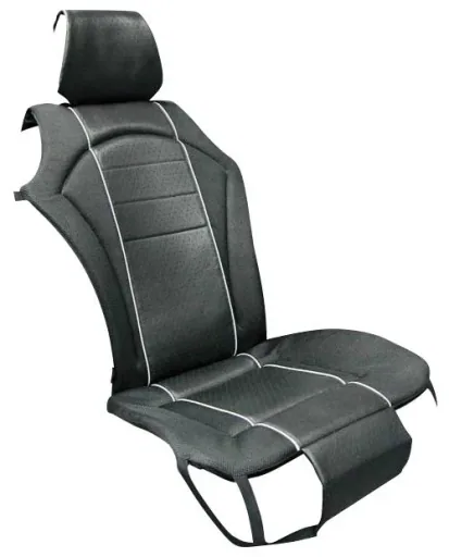 Premium Sitzauflage, Lederlook schwarz