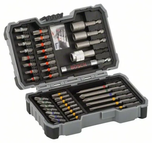 Schrauberbits- und Steckschlüssel-Set, mit Quick Change-Universalhalter und Universalmagnethalter, 43-teilig