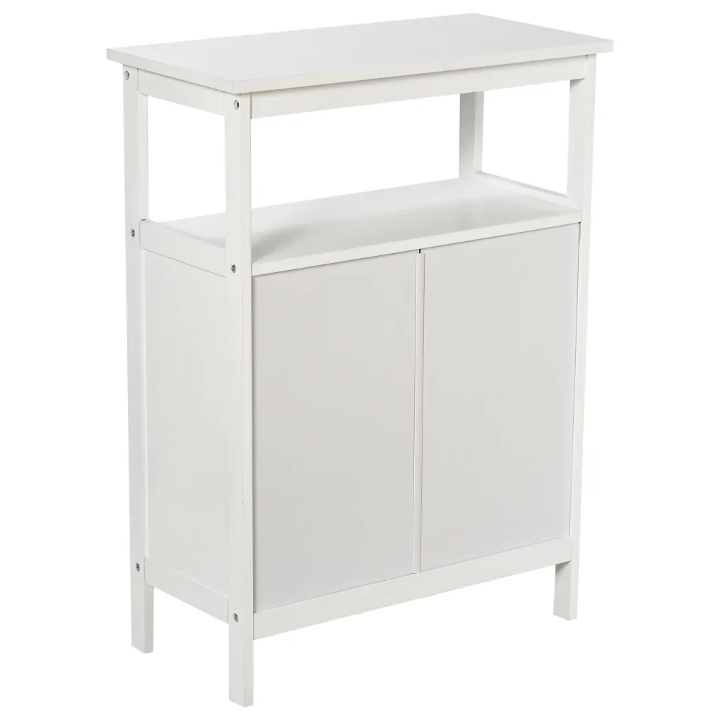 Badezimmerschrank mit 1 offenem Regal, weiß