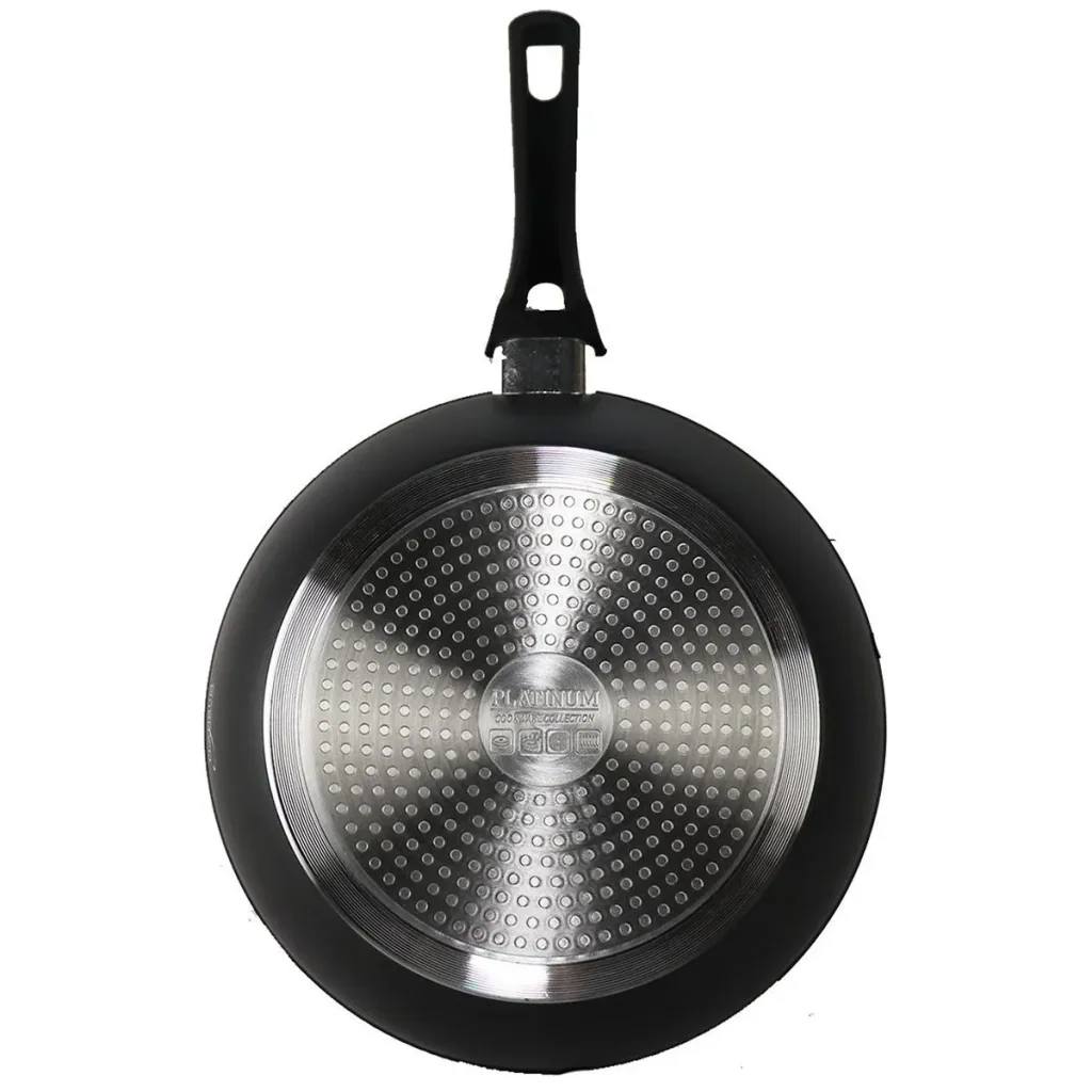 Platinium Bratpfanne / Wokpfanne / Pan - 28cm - Glasdeckel - Induktion - Marmorbeschichtung - Kratzfest