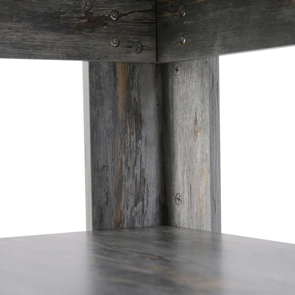 Couchtisch Beistelltisch Holztisch mit Ablage Pinie Shabby 80 x 80 cm