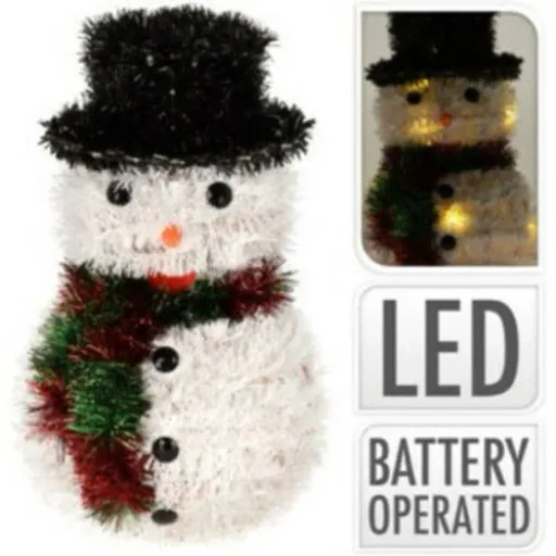 Beleuchteter Schneemann mit 32 LED - 26cm