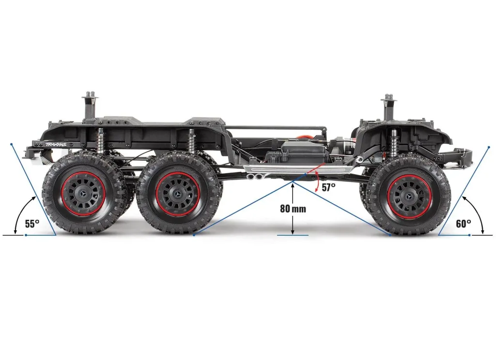 Mercedes-Benz G63 AMG 6x6 RTR ohne Akku/Lader inkl. Licht 1/10 6WD Scale-Crawler Brushed weiß