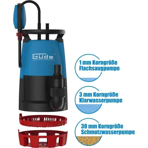 GS 751 Kombi-Tauchmotorpumpe 3 in 1 für Klar- und Schmutzwasser - 15.900 l / h - 750 W