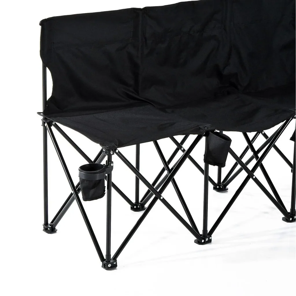 Campingbank Faltbank 6-Sitzer mit Tragetasche schwarz