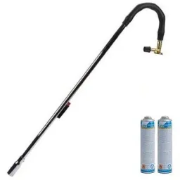 Eurom Unkrautbrenner - mit Piezo + viermal 600 ml. Gasflaschen