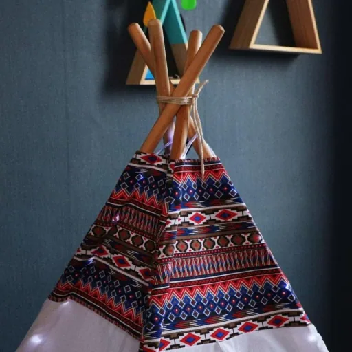 Tipi Zelt Farbe LED Multi / Weiß