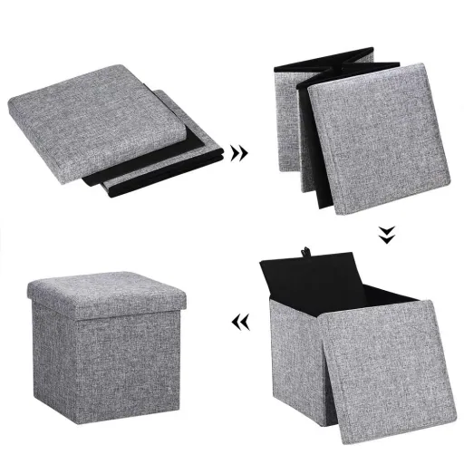Klappbarer Hocker mit Ablage Gri