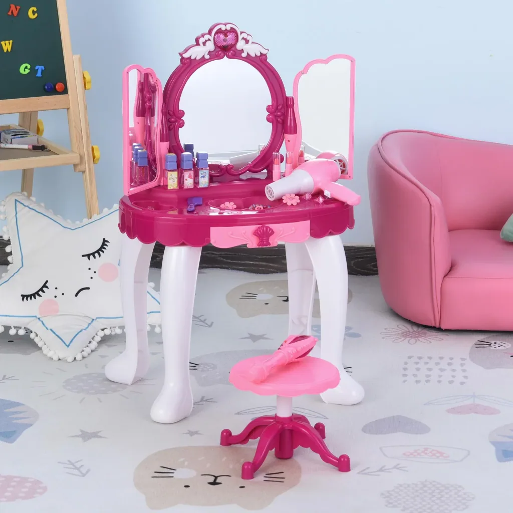 Kinderschminktisch mit Spiegel und Musik