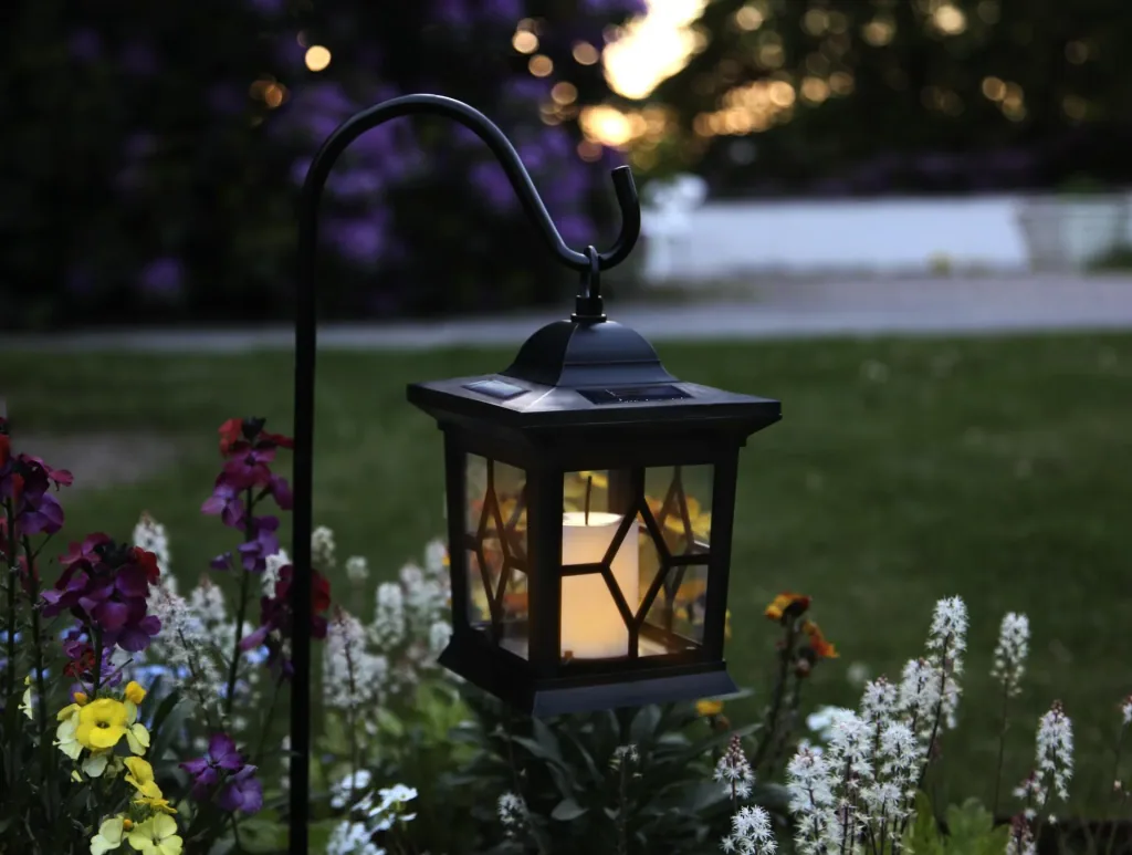 LED Solarlaterne für den Außenbereich, 50 cm groß