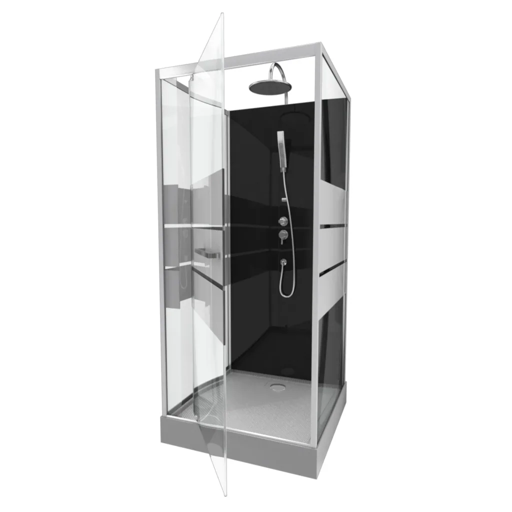 Komplettdusche Fertigdusche 90 x 90 x 225 cm