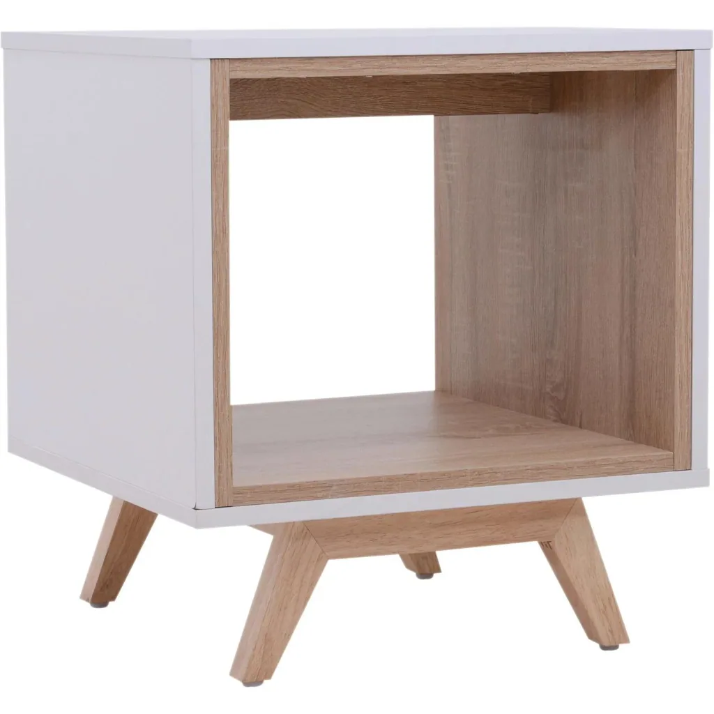 Nachttisch Nachtschrank Beistelltisch Flurkommode mit 1 offenem Fach 45 x 45 x 50 cm