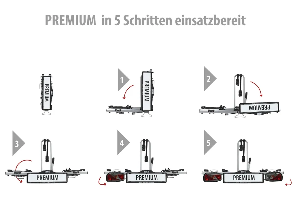 Fahrradträger PREMIUM - komplett vormontiert