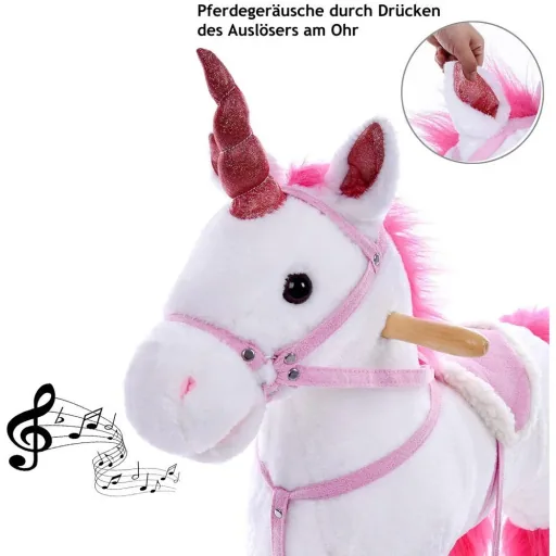Schaukelstuhl Kinder Einhorn mit Steigbügel