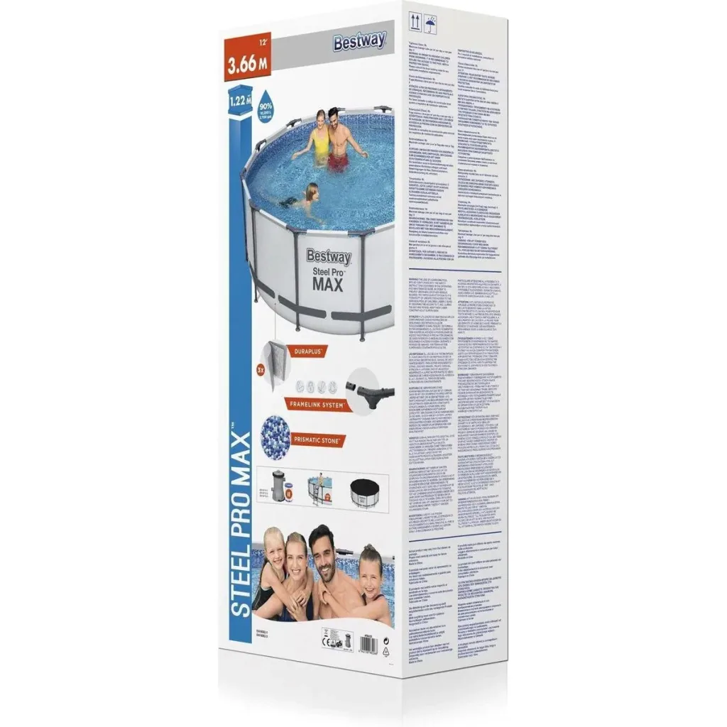 Schwimmbecken mit Rahmen und Filterpumpe - Ø366cm - 122cm tief - 2006L/h