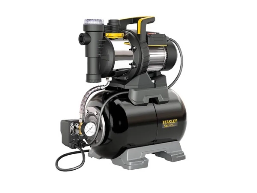 Automatische Druckpumpe, 900 W, 24 L Tank, selbstansaugend, 3300 l/h, IPX4, mechanischer Druckschalter