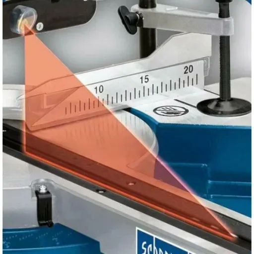 Sonderpreis! Kombi-Säge HM254 - 2000W | 255mm | Laser, LED und Drehtisch | 2 Sägeblätter + UMF2000 Ständer