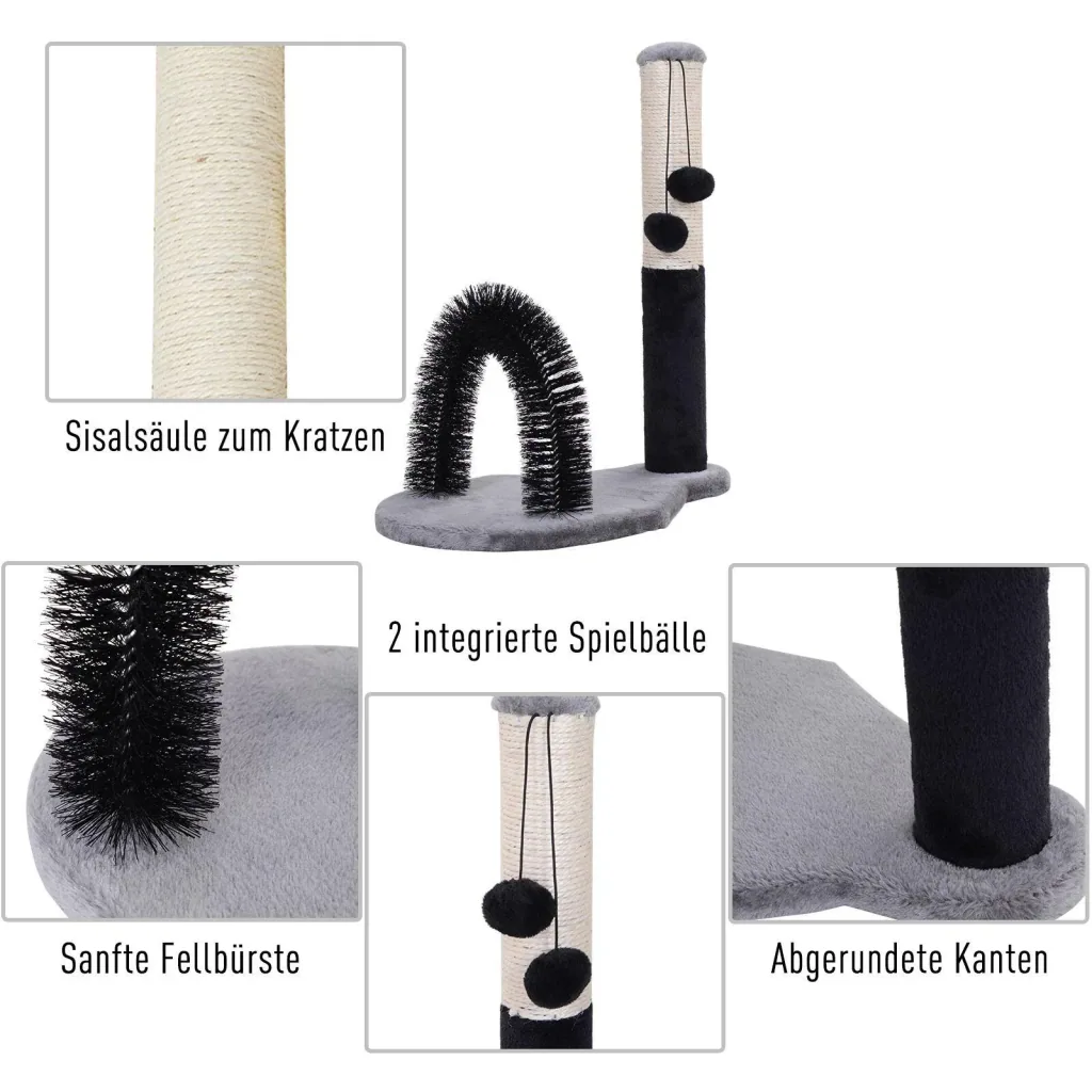Katzenkratzbaum Kratzbaum Kratzsäule Kratzspielzeug mit Bällen Massagebogen