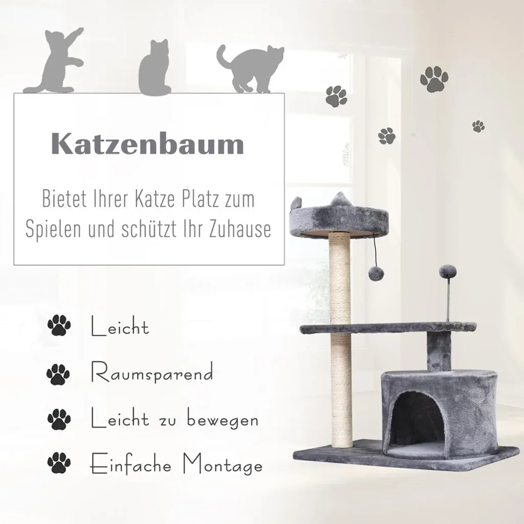 Kratzbaum mit Katzenhöhle