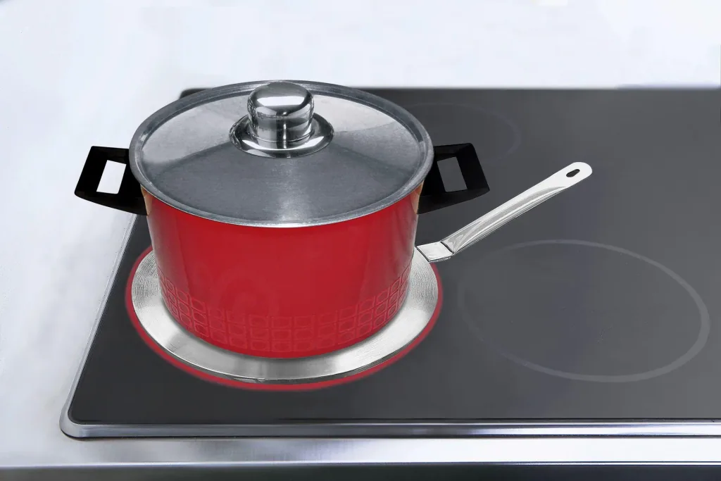 Induktions-Adapterplatte, Edelstahl/ Aluminium, 23 cm