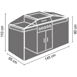 Außenabdeckung für Grill 145 cm
