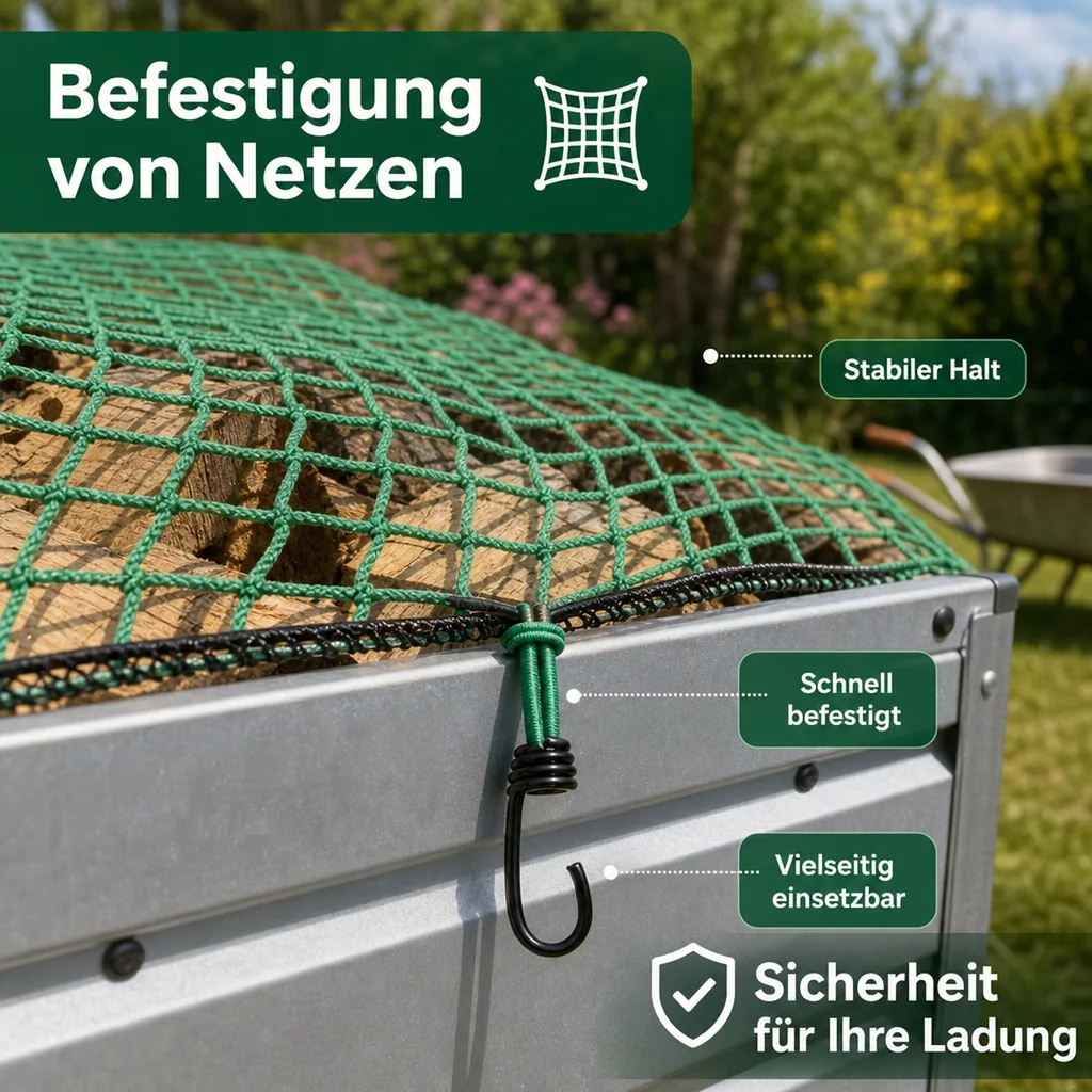 Gummispanner für Ladenetze, Planen u. zur Gepäcksicherung, 6 Stück