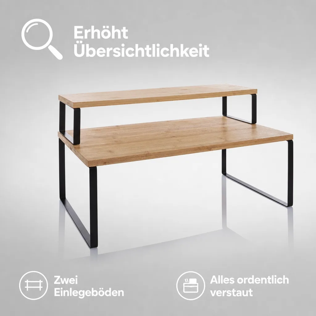 Küchen-Stufenregal 2tlg.