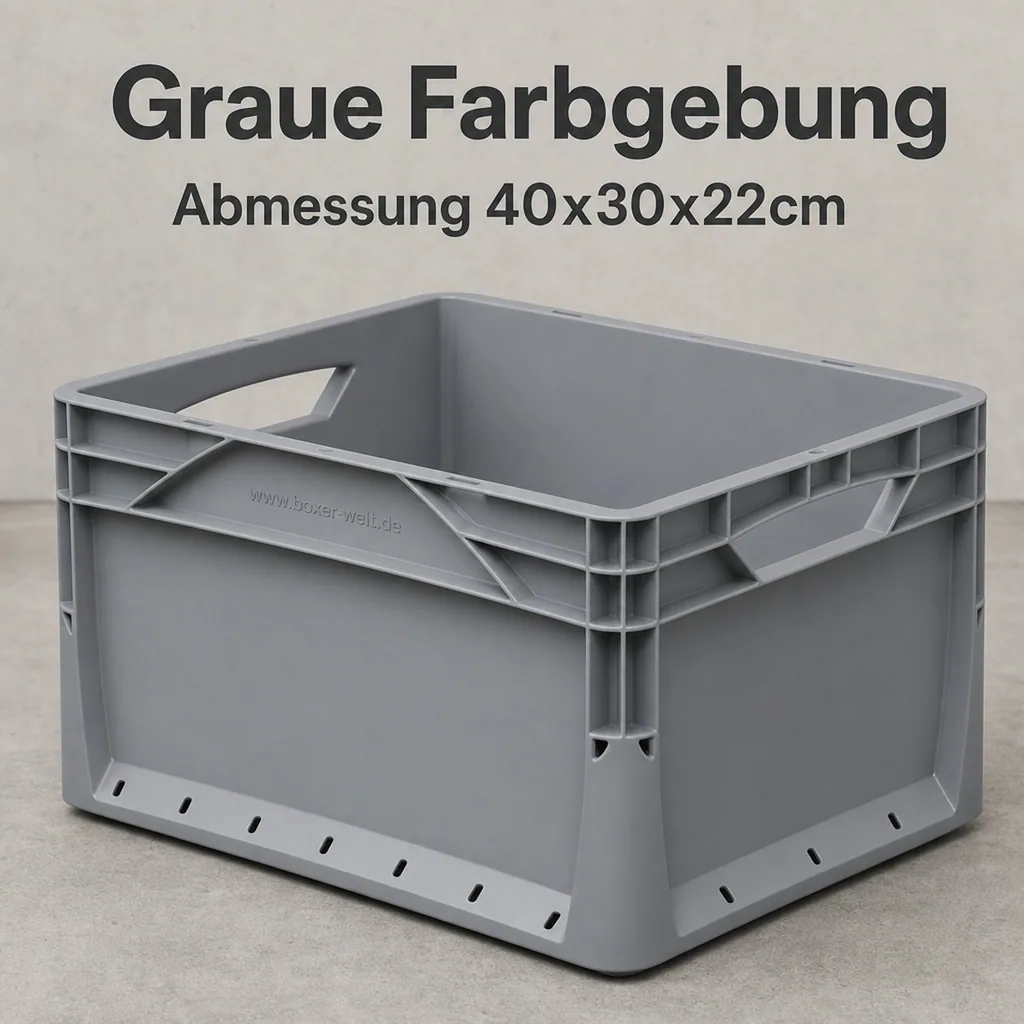 Eurobox 40x30x22cm grau 20l