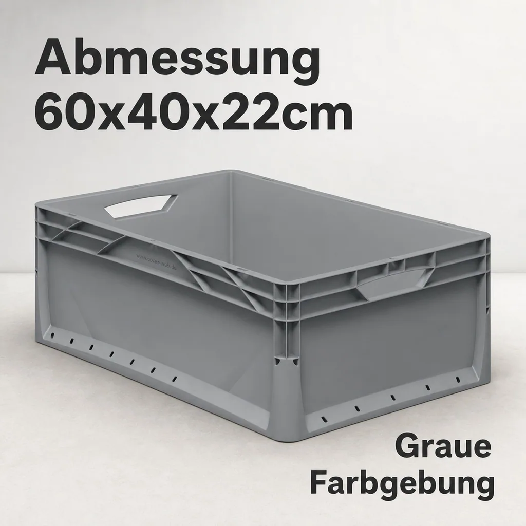 Eurobox 60x40x22cm grau 42l